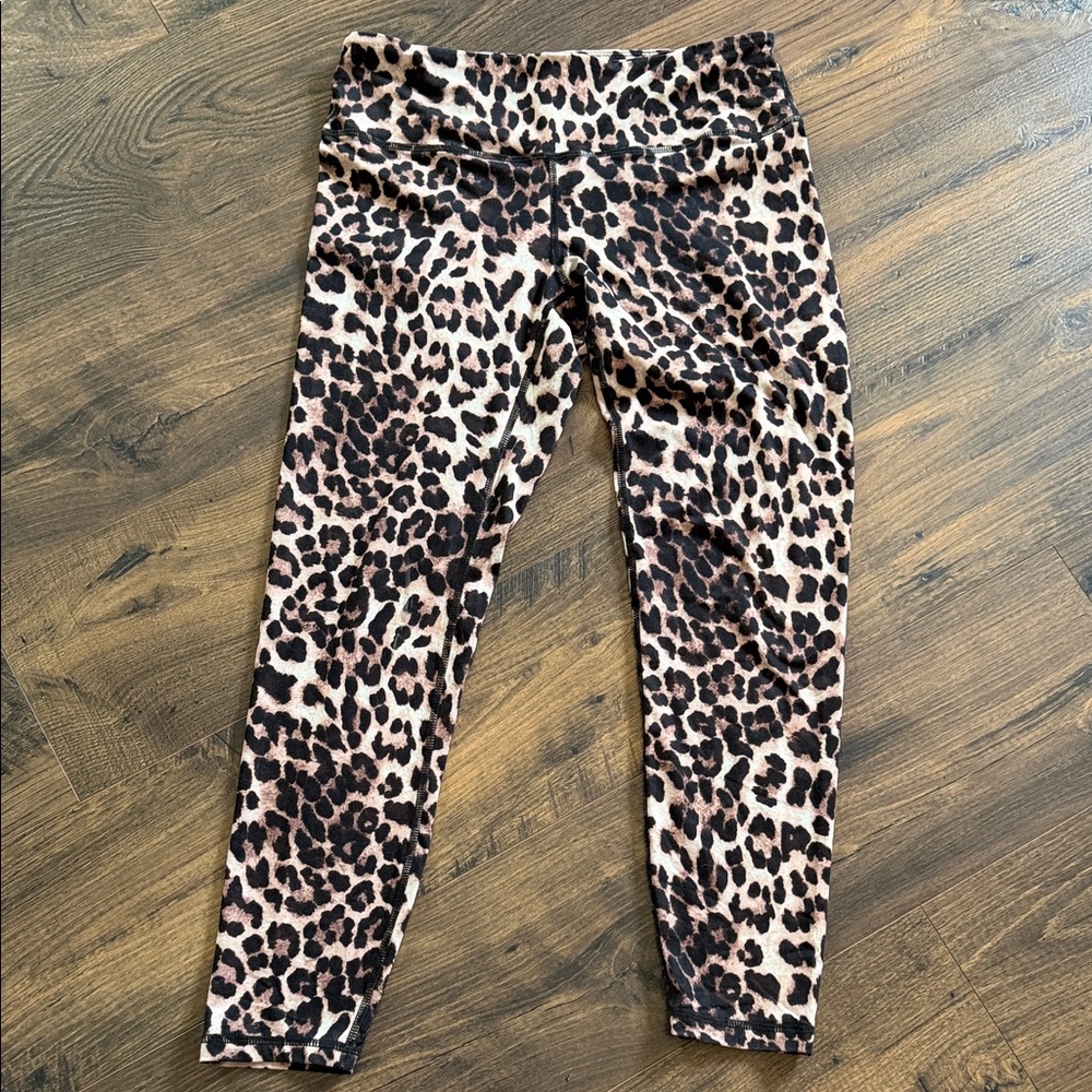 Leopard Print Leggings - Brown & Cream
